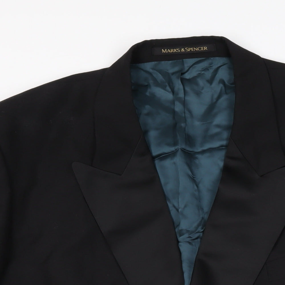 Mens UK Size 46 Marks and Spencer Regular Black Suit Jacket