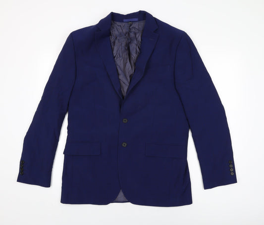 Mens UK Size 40 Marks and Spencer Regular Blue Suit Jacket