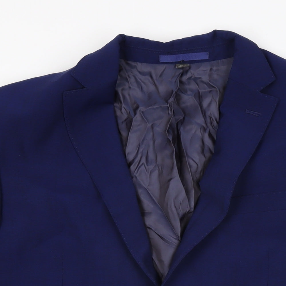 Mens UK Size 40 Marks and Spencer Regular Blue Suit Jacket