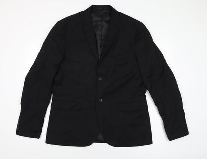 Mens UK Size 46 H&M Regular Black Suit Jacket
