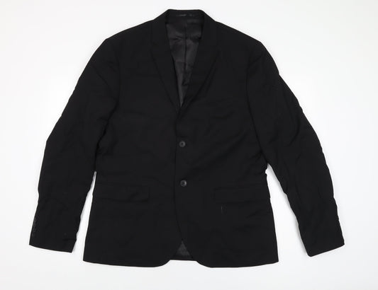 Mens UK Size 46 H&M Regular Black Suit Jacket