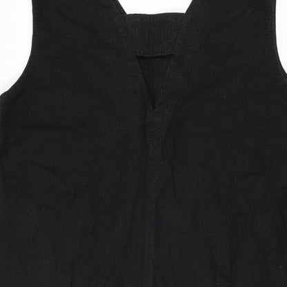 NEXT Womens Black Viscose Shift Size 10 V-Neck Pullover