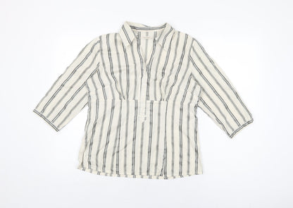 Womens UK Size 10 Intown Ivory Basic T-Shirt