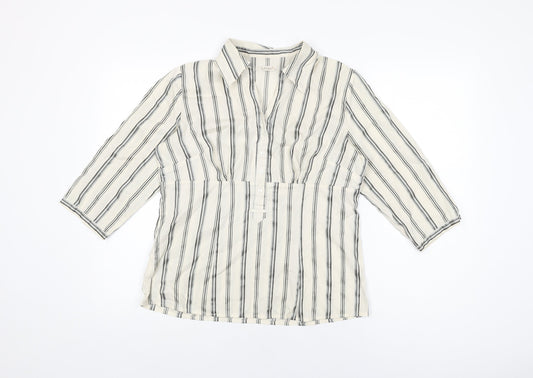 Womens UK Size 10 Intown Ivory Basic T-Shirt