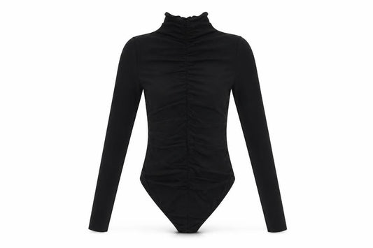 Womens UK Size 10 Misspap One-Piece Black Bodysuit