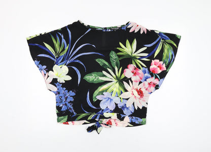 Womens UK Size 12 Debenhams Black Basic Blouse