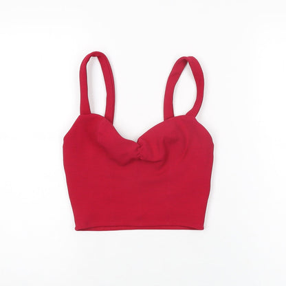 Womens UK Size S Zara Pink Cropped T-Shirt