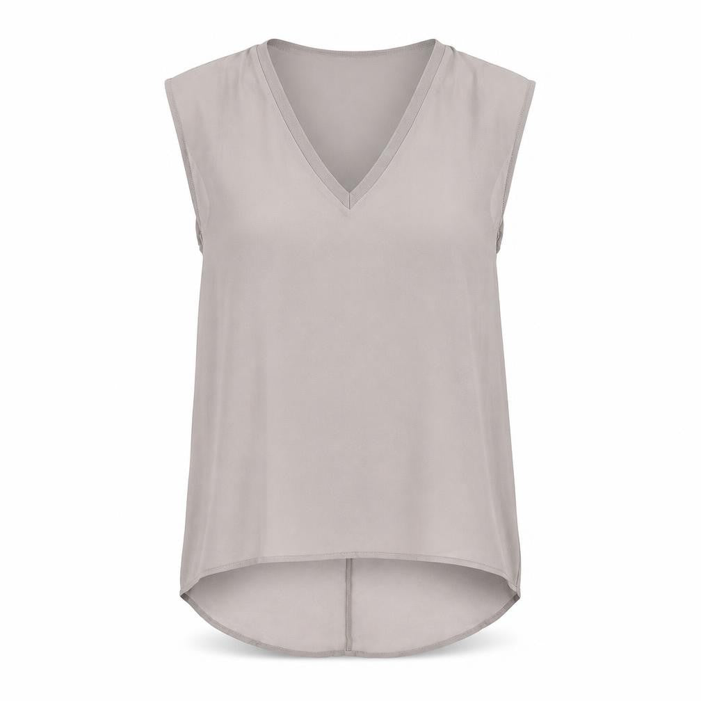Womens UK Size XS Zara Beige Basic Blouse