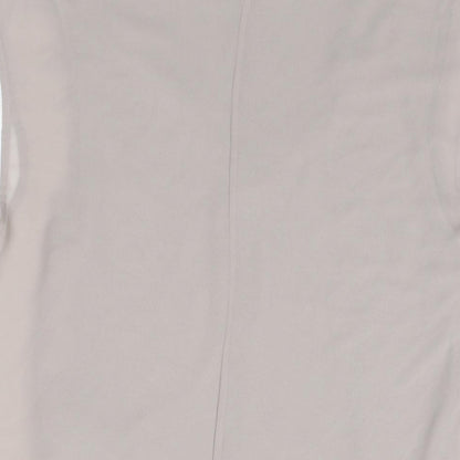 Womens UK Size XS Zara Beige Basic Blouse