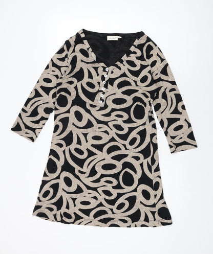 Womens UK Size L Adini Black Basic T-Shirt