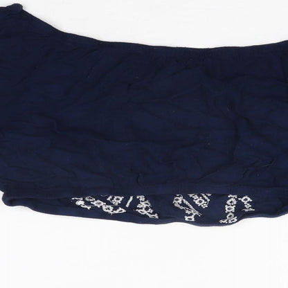 Womens UK Size 12 Select Blue Cropped T-Shirt