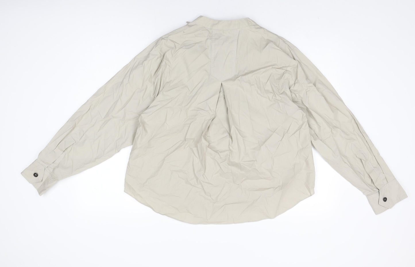 Womens UK Size S Zara Beige Basic T-Shirt