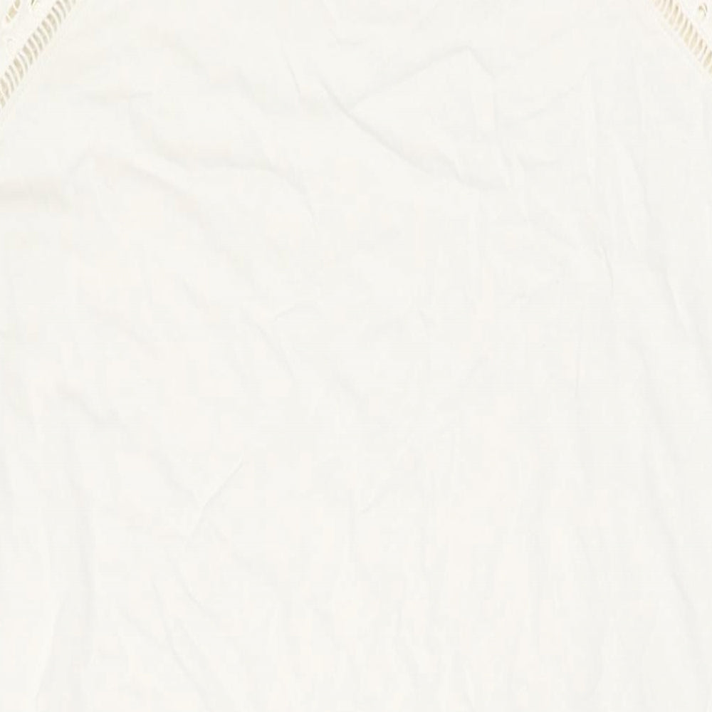 Marks and Spencer Womens Ivory Cotton Shift Size 2XL Roll Neck Pullover