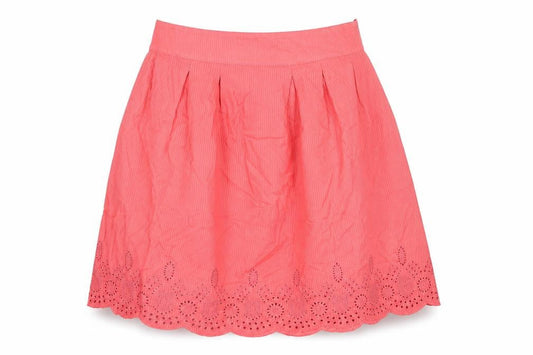 Brakeburn Womens Pink Geometric Cotton Swing Skirt Size 10 Zip