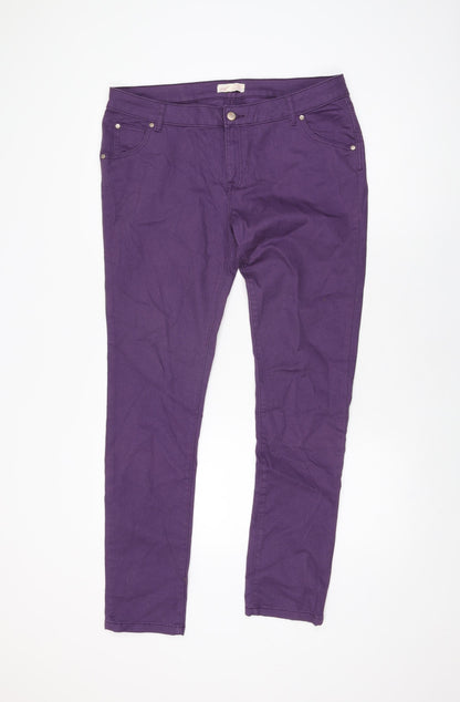Womens UK Size 32 in Marks and Spencer Regular Fit Skinny Purple Jeans