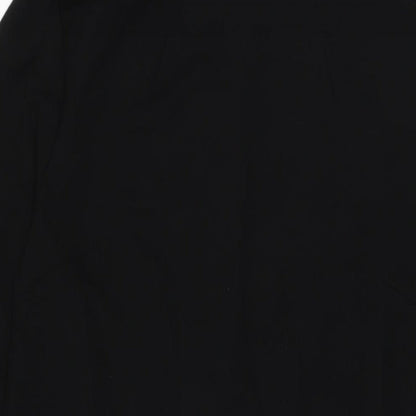 Marks and Spencer Womens Black Viscose Shift Size 12 Round Neck Zip
