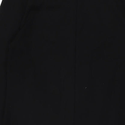 Marks and Spencer Womens Black Viscose Shift Size 12 Round Neck Zip