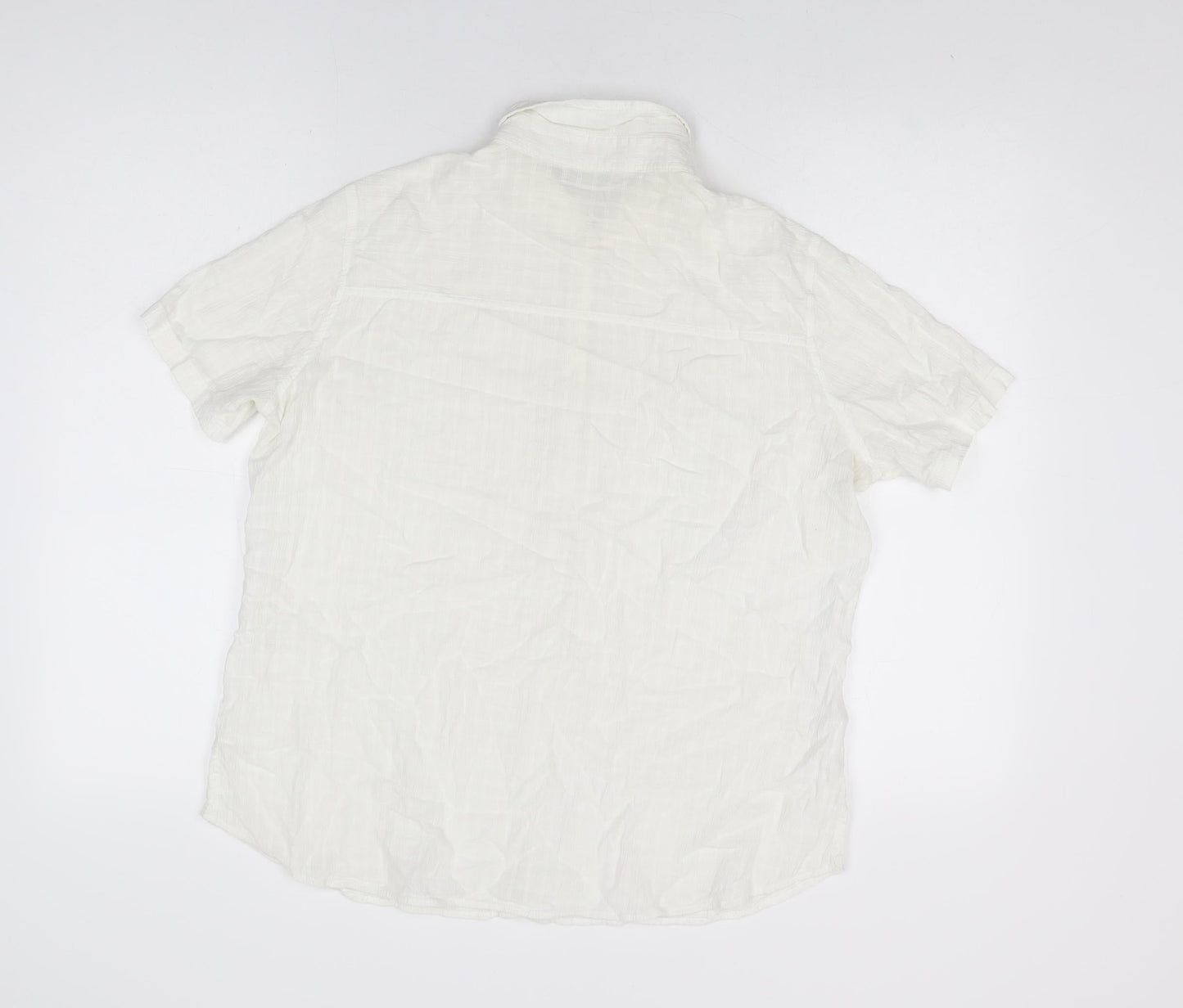 Womens UK Size 16 Marks and Spencer White Basic Button-Up