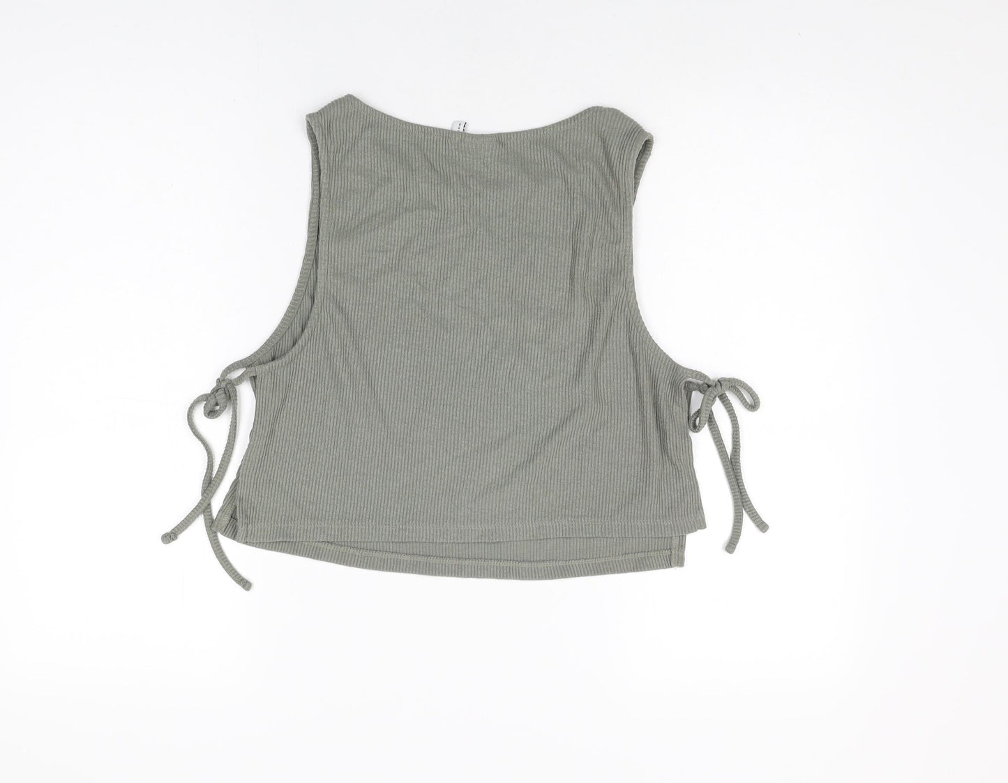 Womens UK Size 14 ASOS Green Cropped T-Shirt