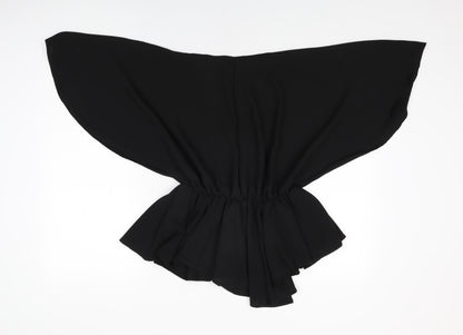 Womens UK Size 8 PRETTYLITTLETHING Black Basic Blouse