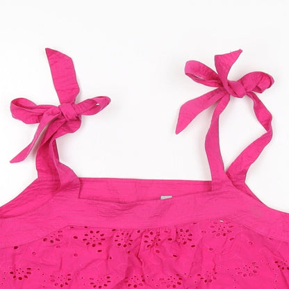 Womens UK Size 8 Dorothy Perkins Pink Basic T-Shirt