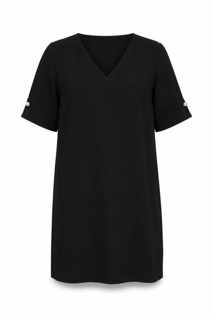 River Island Womens Black Viscose Shift Size 12 V-Neck Pullover