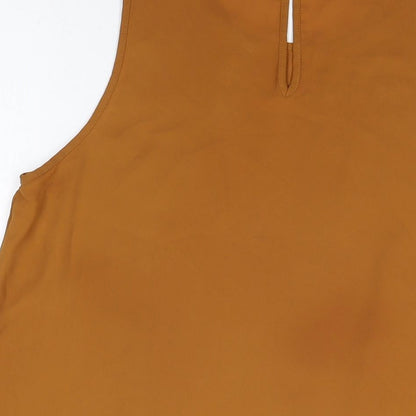 Womens UK Size 14 Dorothy Perkins Brown Basic T-Shirt