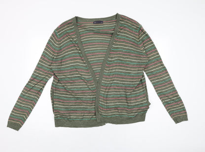 Womens UK Size L Marks and Spencer Green Cardigan Jumper