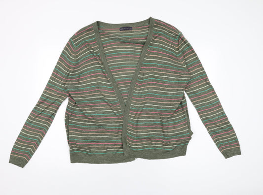 Womens UK Size L Marks and Spencer Green Cardigan Jumper