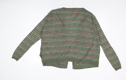 Womens UK Size L Marks and Spencer Green Cardigan Jumper