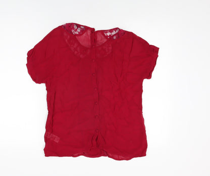 Womens UK Size 10 Dorothy Perkins Pink Basic T-Shirt