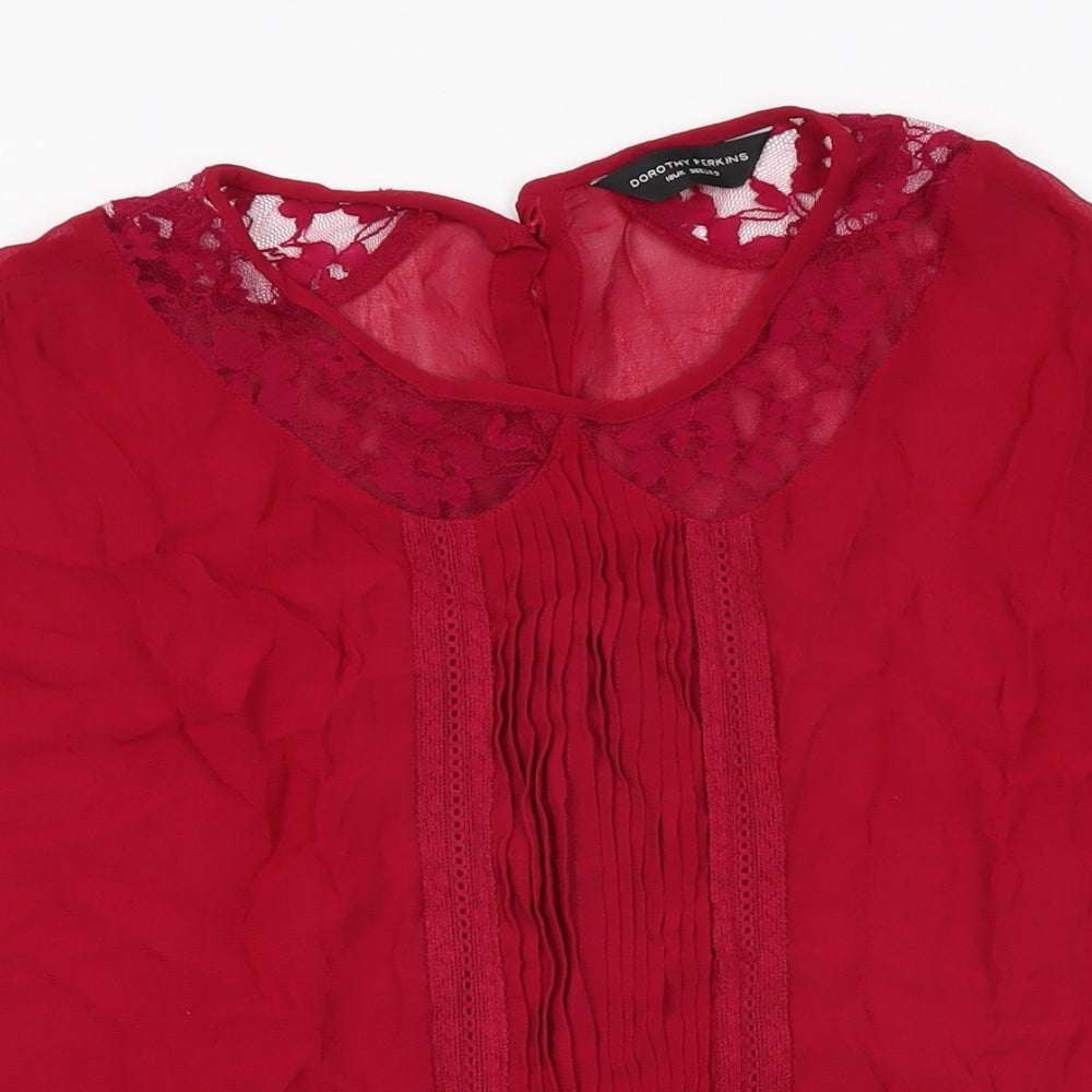 Womens UK Size 10 Dorothy Perkins Pink Basic T-Shirt