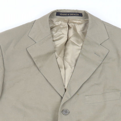 Mens UK Size 38 St Michael Regular Beige Suit Jacket