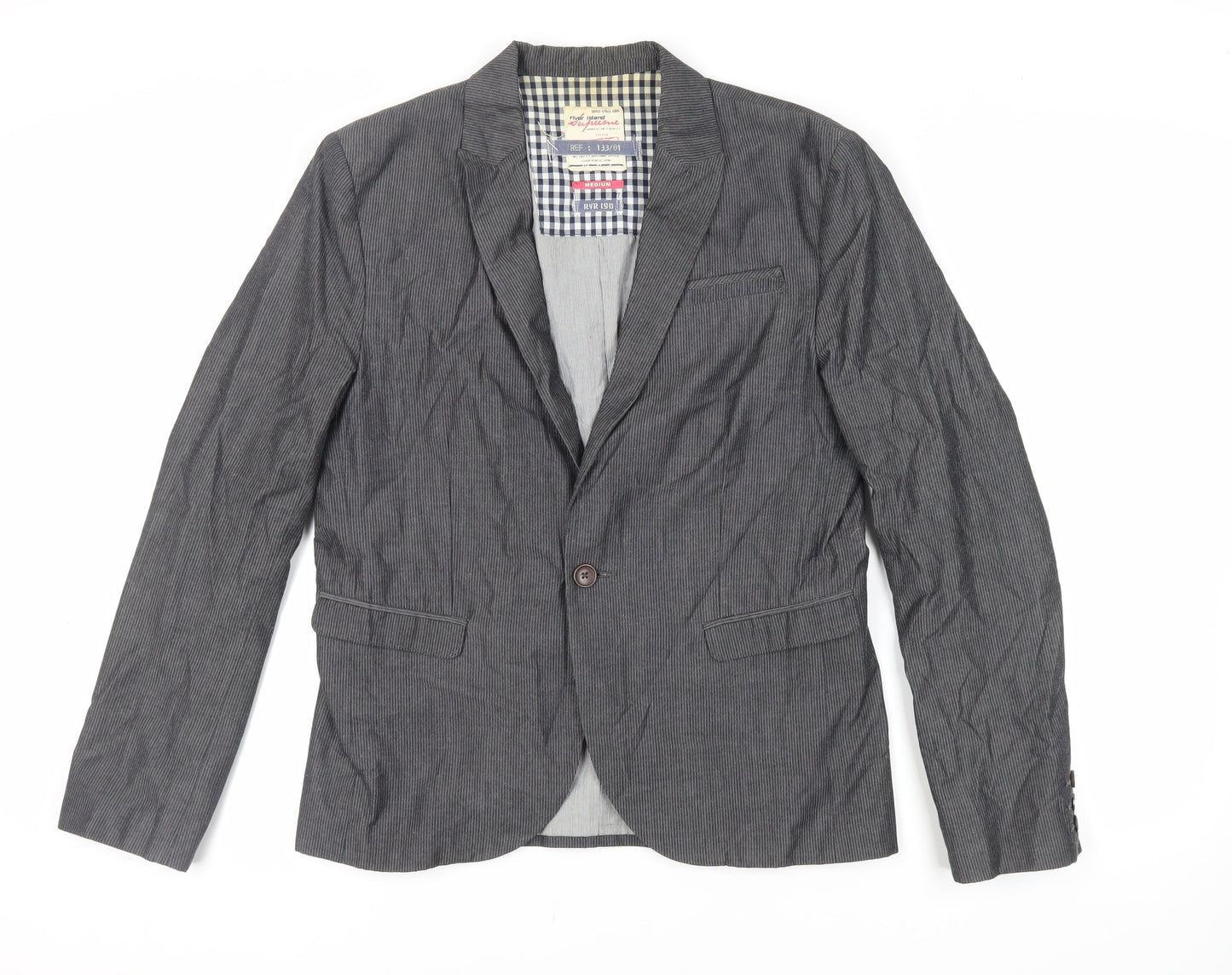 Mens UK Size M River Island Grey Jacket