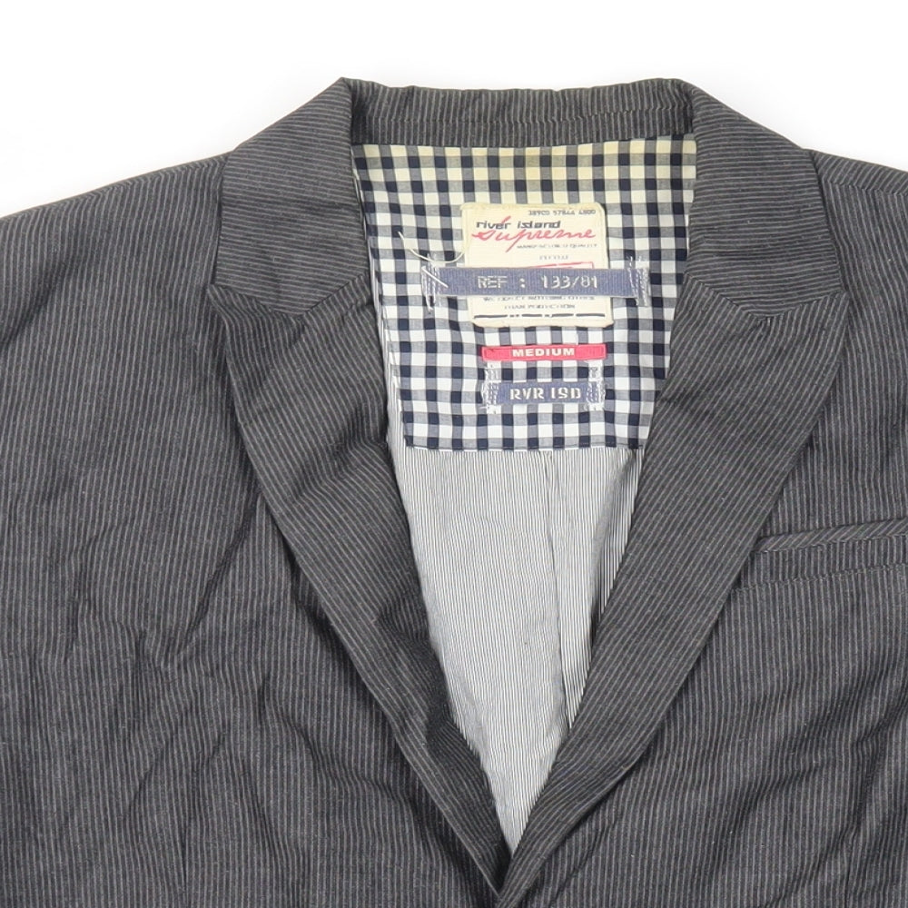 Mens UK Size M River Island Grey Jacket