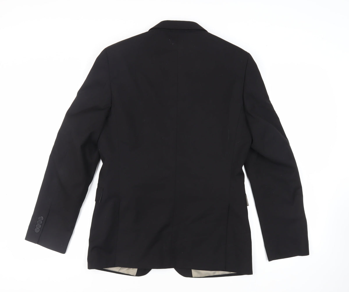 Mens UK Size 40 Topman Regular Black Suit Jacket