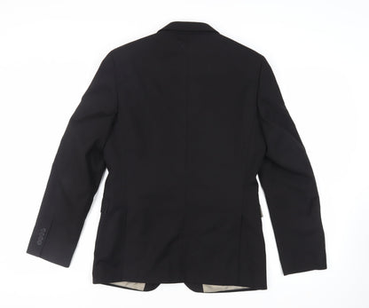 Mens UK Size 40 Topman Regular Black Suit Jacket