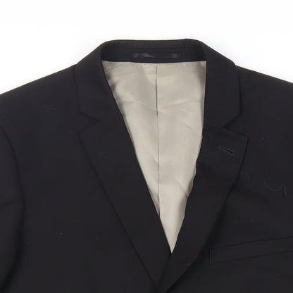 Mens UK Size 40 Topman Regular Black Suit Jacket