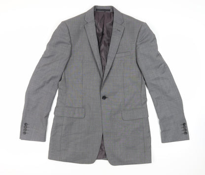 Autograph Mens Grey Polyester Jacket Suit Jacket Size 38 Regular