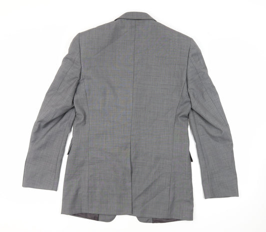 Autograph Mens Grey Polyester Jacket Suit Jacket Size 38 Regular