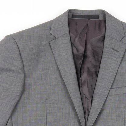 Autograph Mens Grey Polyester Jacket Suit Jacket Size 38 Regular