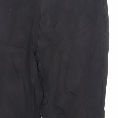 Zara Womens Black Cotton Skinny Jeans Size 12 L27 in Regular Zip