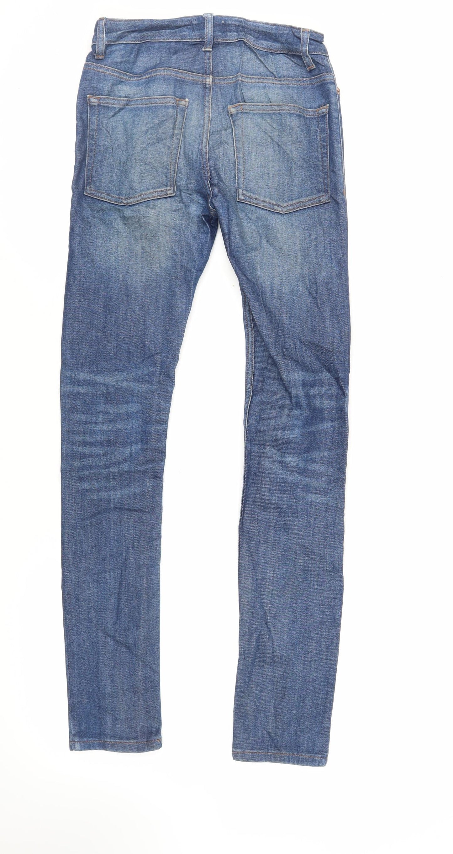 Mens UK Size 28 in Topman Regular Fit Skinny Blue Jeans