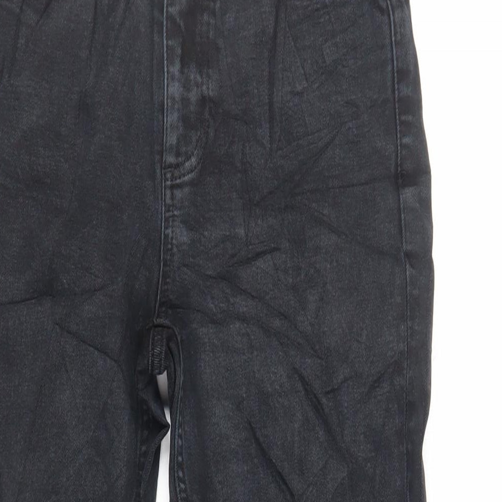 Topshop Womens Blue Cotton Straight Jeans Size 28 L26 in Regular Zip