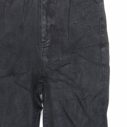 Topshop Womens Blue Cotton Straight Jeans Size 28 L26 in Regular Zip