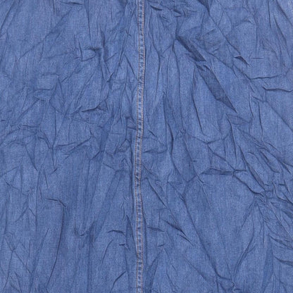 Womens UK Size 12 Roman A-Line Chambray Skirt