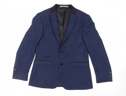Mens UK Size 40 Burton Regular Blue Suit Jacket