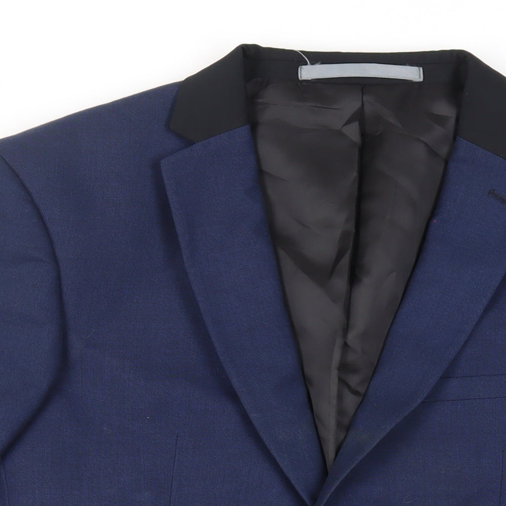 Mens UK Size 40 Burton Regular Blue Suit Jacket