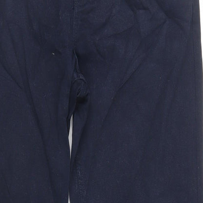 Debenhams Mens Blue Cotton Straight Jeans Size 34 in L32 in Regular Zip