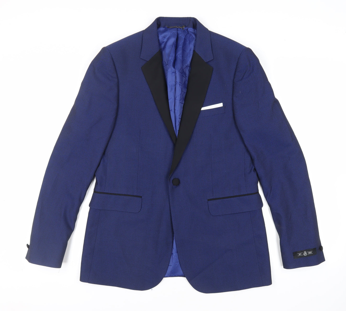 Mens UK Size 40 Burton Regular Blue Suit Tuxedo